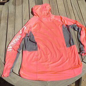 MAGELLAN Pink Moisture Wicking Boyfriend Fit Fish Gear Lg Sleeve Graphic Top XL